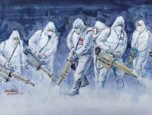 【藝術(shù)戰(zhàn)“疫”】水彩、鋼筆畫組圖